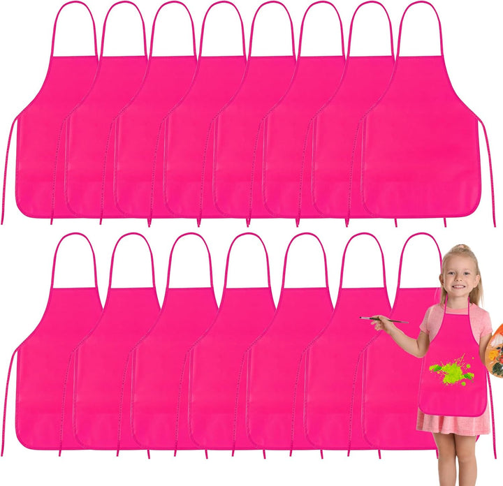 8 Pcs Kids Apron Painting Aprons, Kids Aprons for Painting Art Apron Smocks Bulk for Art Activity Craft Home Kitchen Classroom Party Supplies