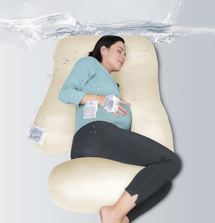 Pregnancy Pillows for Sleeping - U Shaped Full Body Maternity Pillow with Removable Cover - Support for Back, Legs, Belly, HIPS - 57 Inch Pregnancy Pillow for Women - Grey