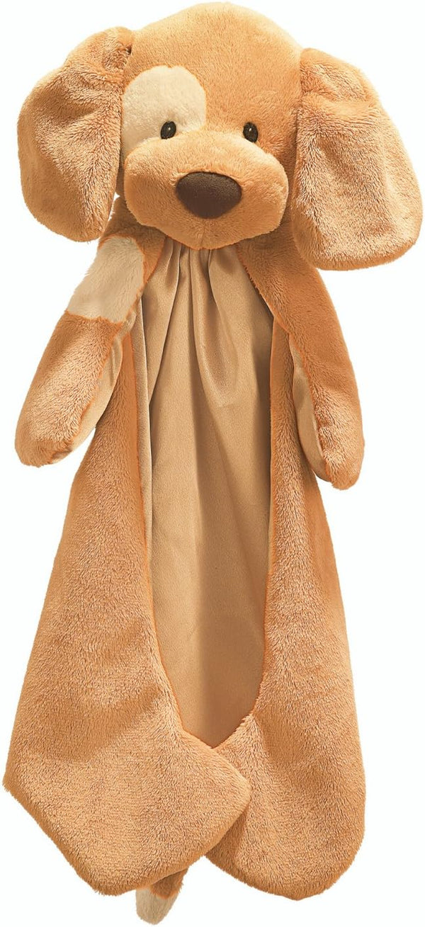 Baby Spunky the Dog Huggybuddy Stuffed Animal with Built-In Baby Blanket, Brown, 15”