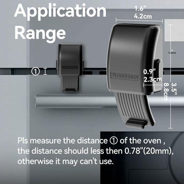1 Pack Updated Oven Front Lock,Childproof Oven Door Lock, Easy to Install & Use Durable and Heat-Resistant Material No Tools Need or Drill(Black)
