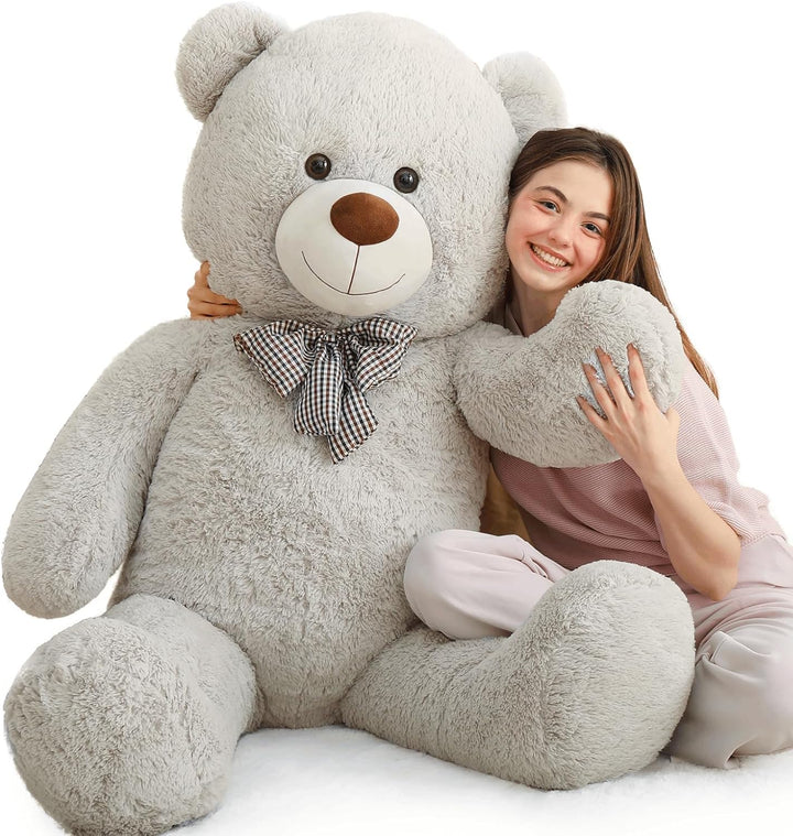 Giant Big Teddy Bear 4 Feet 47 Inch Life Size Tan Plush Bear Brown Stuffed Animal for Children Boyfriend