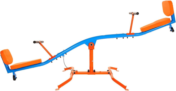 Seesaw Teeter Totter for Kids Outdoor, 300 Lbs Load Capacity, Sit and Spin Teeter Totter with Easy-Grip Handles, Playground Equipment with Swiveling 360 Degrees Rotating for Children Aged 3+