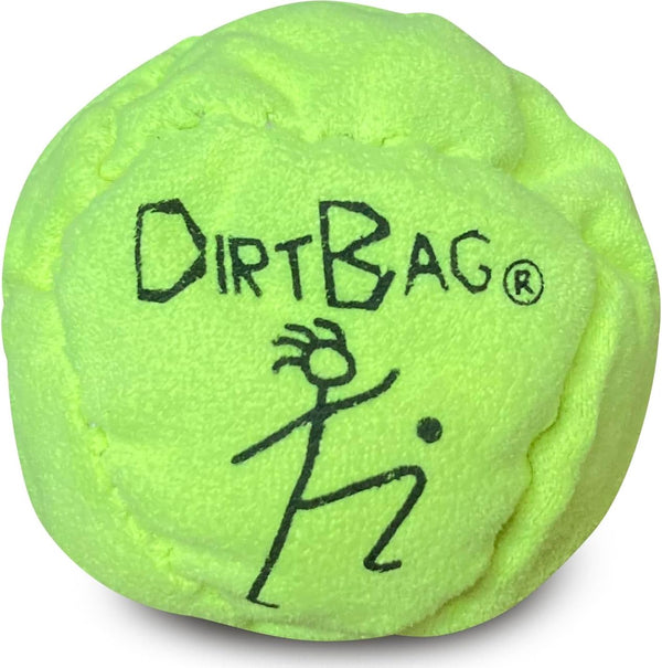 Dirtbag Footbag 8-Panel Synthetic Suede and Sand Filled Footbag | Neon Yellow