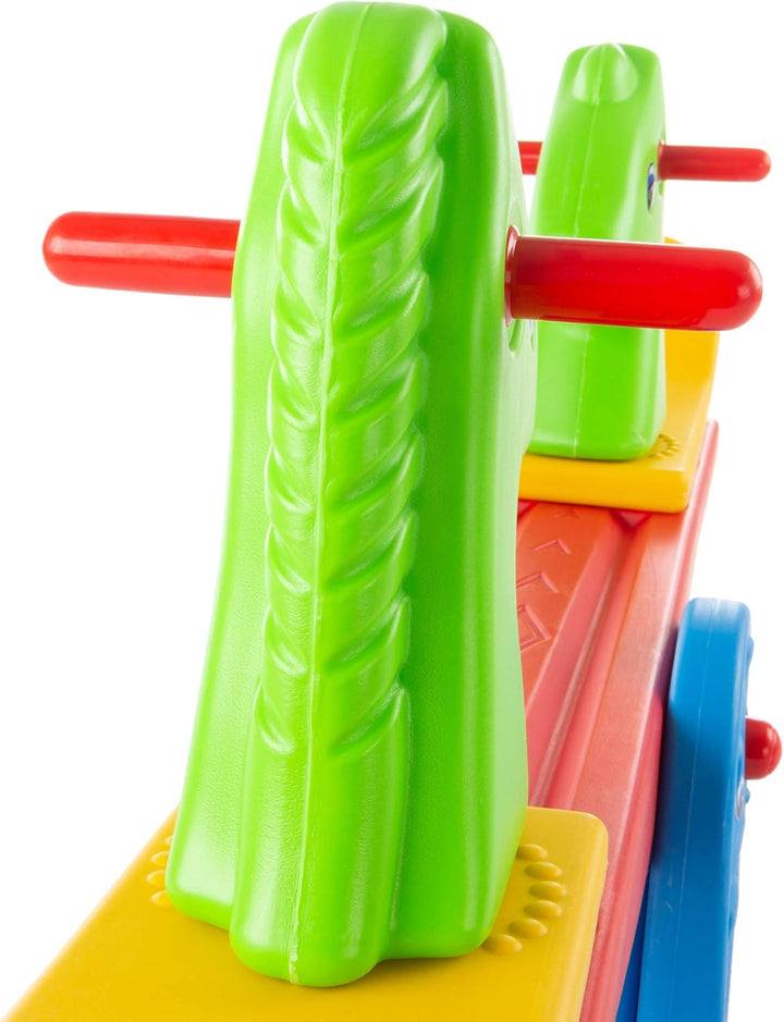 Seesaw – Teeter Totter Backyard or Playroom Equipment with Easy-Grip Handles for Toddlers and Children – Indoor or Outdoor Rocker Toy