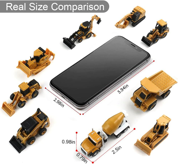 1:160 N Scale Alloy Construction Vehicles - 1 Pcs, Die Cast Mini Construction Truck Toys, Engineering Vehicle Model for N Scale Railroad, Train Set, Collection, Age 8+