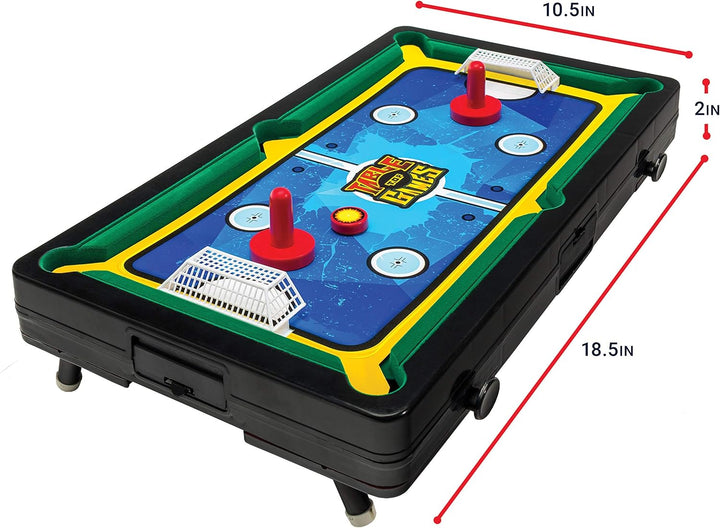 Table Top Game Set - 5-In-1 Sports Center Indoor Game - Tabletop Soccer, Basketball, Hockey, Bowling + Pool