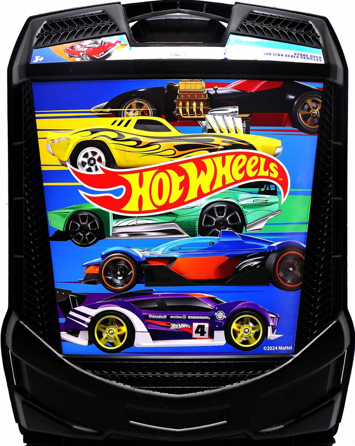 Hot Wheels Collector Case – Durable Die-Cast Car Storage Organizer with Handle for 1:64 Scale Vehicles – Holds up to 50 Cars – Portable Display and Carry Case for Kids and Collectors