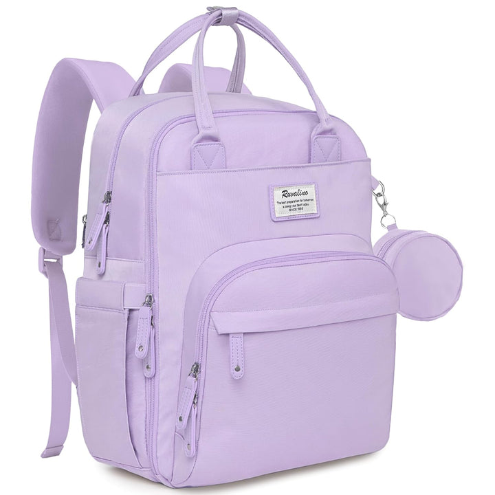 Diaper Bag Backpack-Multifunction Travel Baby Diaper Bag with Changing Pad, Insulated Bottle Holders & Pacifier Case, Large Capacity, Waterproof, Gray