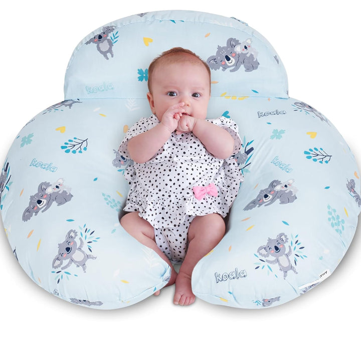 Nursing Pillow, Breastfeeding Pillows, with Removable Pillow Cover, Ergonomic Nursing Essentials for Bottle Feeding, Machine Washable, Pink