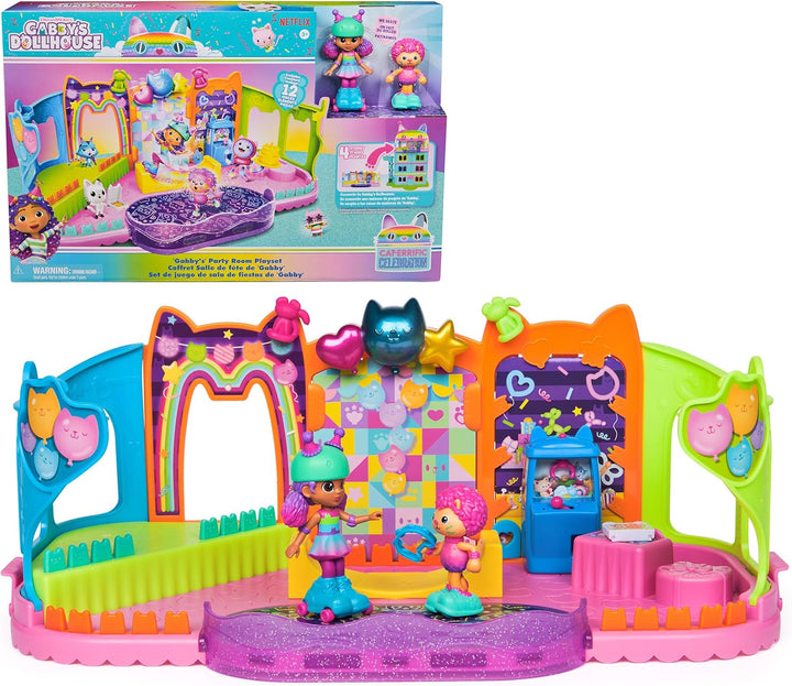 , 14 Pc Celebration Dollhouse, 25-Inches Tall, with Toy Figures, Doll House Furniture & 10 Sounds, Kids Toys for Girls & Boys Ages 3+