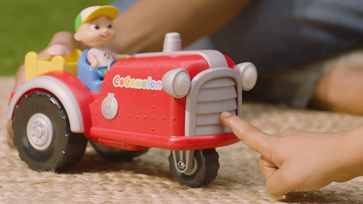 Official Musical Tractor W/Sounds & Exclusive 3-Inch Farm JJ Toy, Play a Clip of “Old Macdonald” Song plus More Sounds and Phrases