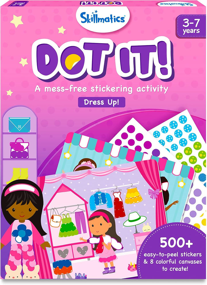 Dot It Sticker Art - Disney Princess, Mess-Free Fun for Kids, 500+ Stickers, Craft Kits, DIY Scrapbooking Activity, Travel Toys, Gifts for Girls & Boys Ages 3, 4, 5, 6, 7