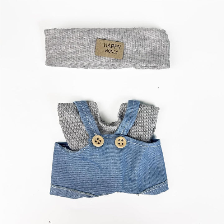 17Cm Doll Clothes(No Doll), Cute Dolls Outfit Accessories with Sweater + Denim Jeans + Pants, Small Kawaii Clothes Set for Dolls(Style 4)