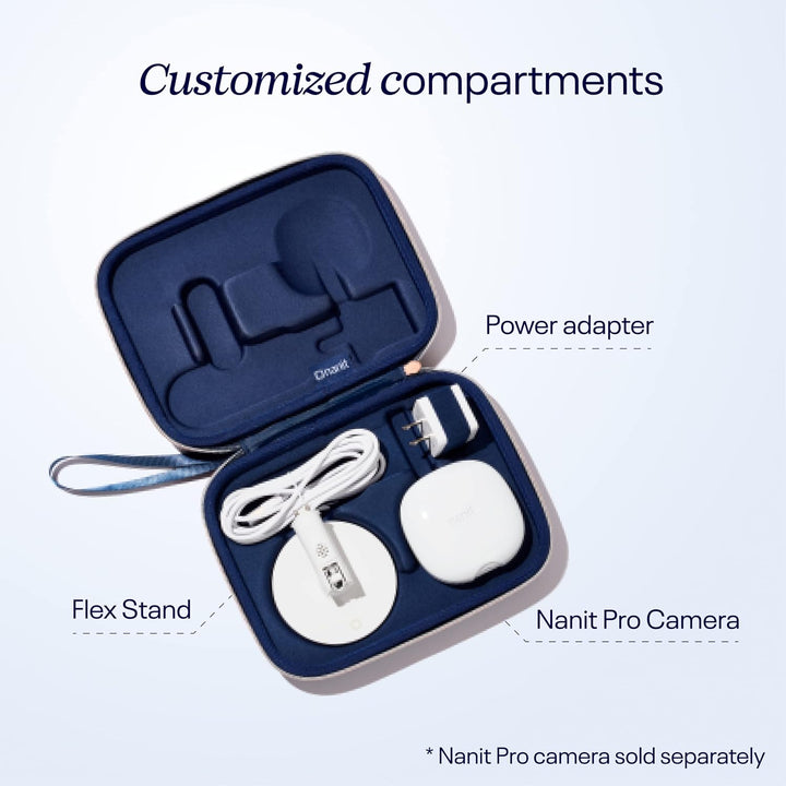 Travel Pack – Protective Compact Hard Case for  Pro Smart Baby Monitor plus Portable Flex Stand Accessory (Camera Not Included)