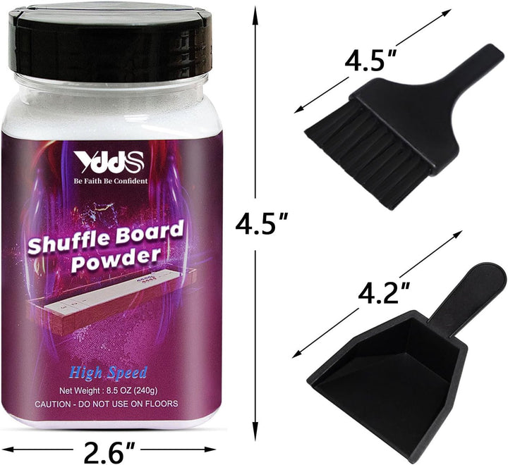 Shuffleboard Sand - Shuffleboard Wax with Mini Dustpan and Mini Brush Set for Shuffleboard Table, 2 Cans