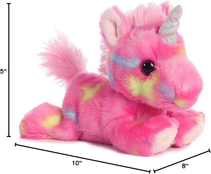 ® Vibrant Bright Fancies™ Jellyroll Unicorn™ Stuffed Animal - Eye-Catching Fun - Delightful Cuddles - Pink 7 Inches