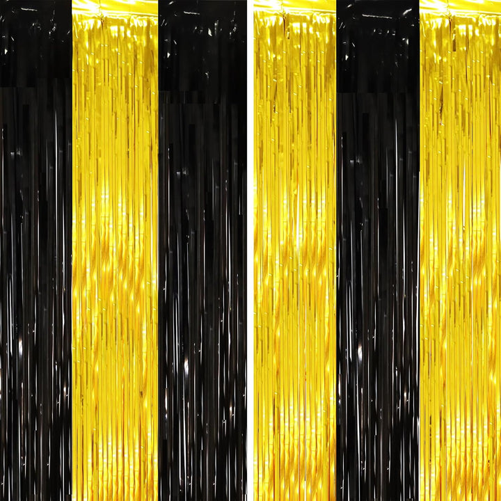 2 Pack Laser Pink Tinsel Foil Fringe Curtains, Mothers Day Pink Decorations, Metallic Tinsel Party Streamers Backdrop for Birthday Bachelorette Graduation Wedding Party Decorations