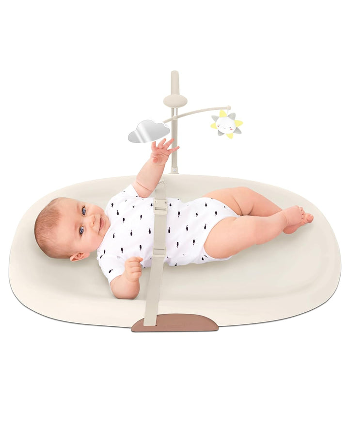 Baby Changing Pad Nursery Style Wipe-Clean Contoured with Cushioned Foam Oat
