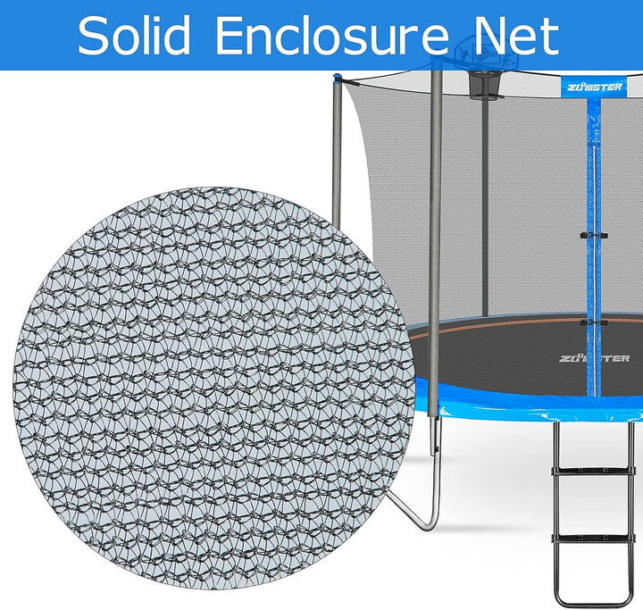 Trampoline Replacement Safety Enclosure Net for 6 Straight Poles round Frame Trampolines, Breathable and Weather-Resistant Trampoline Net with Adjustable Straps (Net Only)