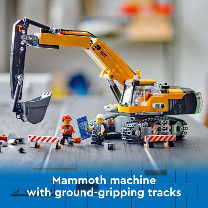 City Construction Excavator Toy - Building Toys for Boys & Girls, Ages 8+ - Functional Kids Construction Truck W/Minifigures - Gifts for Birthdays & Holidays - 60420