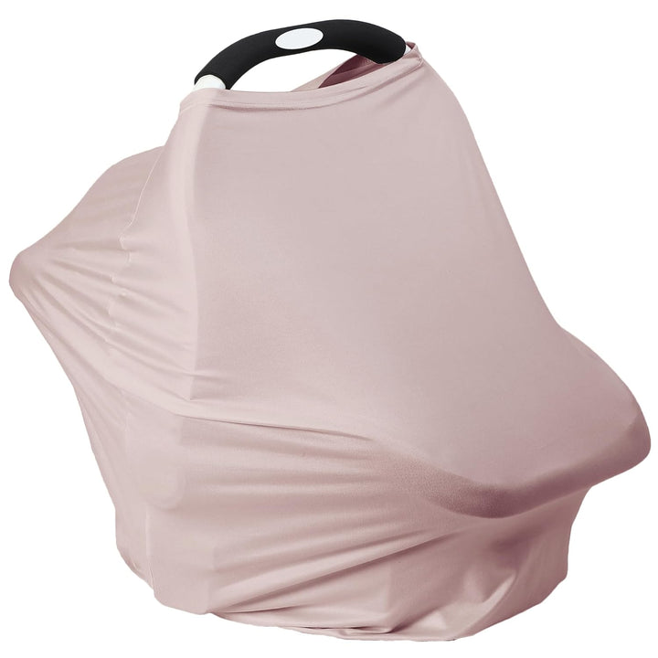 Breathable Car Seat Cover for Babies – Multi-Purpose Soft Rayon Nursing Cover for Breastfeeding, High Stretchy Infant Carseat Canopy, Stroller Cover (Smooth Rayon, Roman Green)