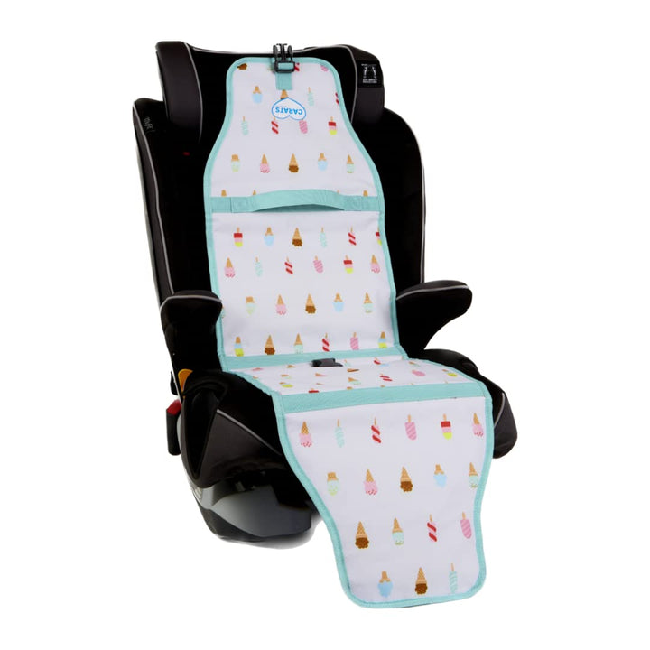 Car Seat Cooling Pad for Babies, Toddlers, and Kids - Comfortable and Durable Cooling Pad for Hot Summer Days - One Size Fits All, Popsicle White