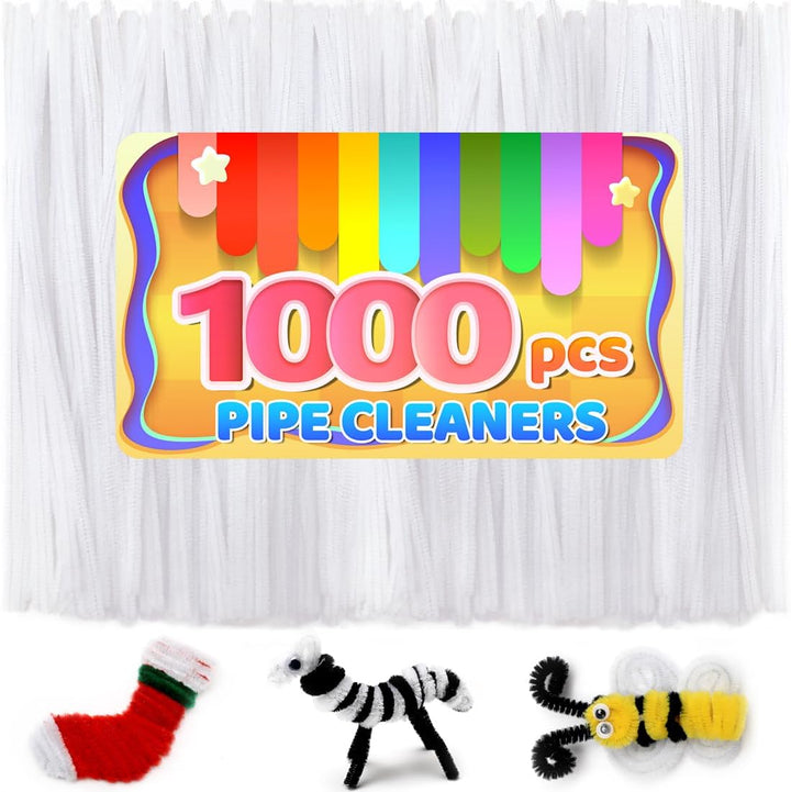 200Pcs 20Colors, Pipe Cleaners, Chenille Stems, Pipe Cleaners for Crafts, Pipe Cleaner Crafts, Art and Craft Supplies