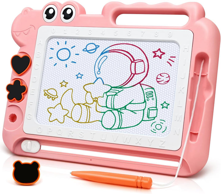 Magnetic Drawing Board Toddler Toys Gift for 2 3 Year Old Girls Boys, Sketch Writing Doodle Pad Age 2-4 Travel Games, Educational Learning Kids Toys for Toddlers Birthday (Blue)