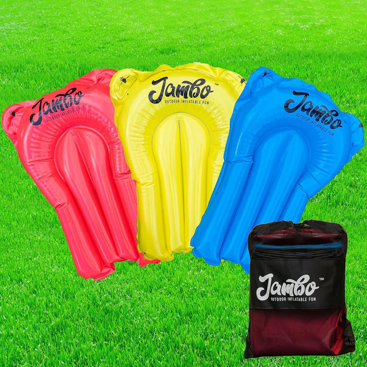 3 Pack Inflatable Body Boards for Water Slides, Boogie Boards for Pool, Lake & Slip Slides, Lightweight Floating Water Toys for Kids & Adults