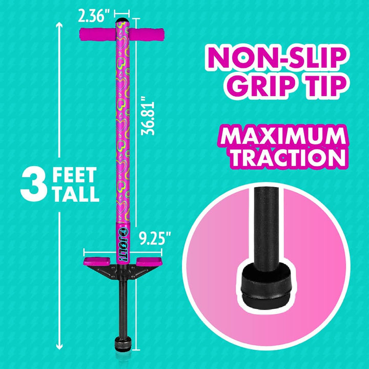 Jolt Pogo Stick for Kids Ages 6 and Up, 40 to 80 Pounds, Perfect for Beginners, Easy Grip Foam Handles, Anti-Slip Foot Pegs, Outdoor Jumper Toys for Boys & Girls, outside Toys for Kids