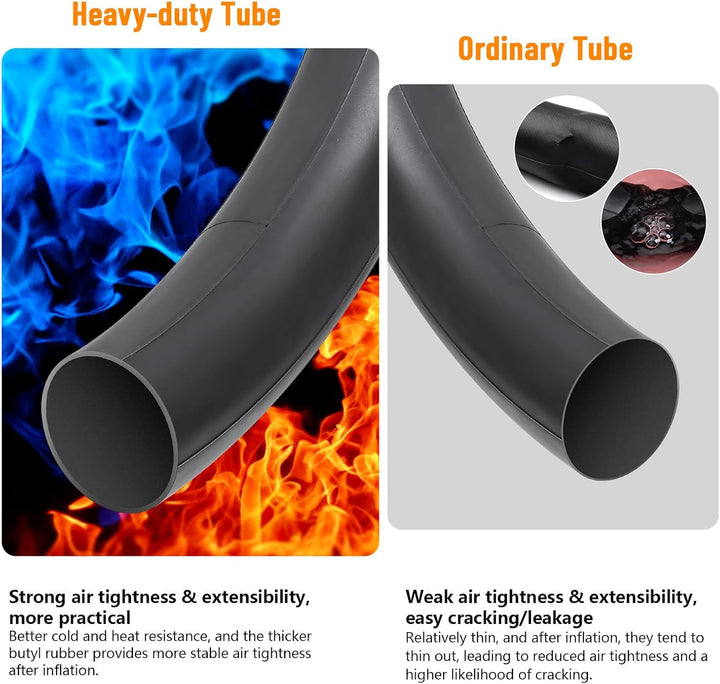 2-PCS 24"X1.0" Heavy Duty Wheelchair Tubes 24X1 1/8 Wheelchair Tubes Av32Mm 25/28-540 Inner Tubes Compatible with 24X1.0 24 X 1 1/8 24X1 1-8 Wheelchair Tire Tubes Schrader Valve