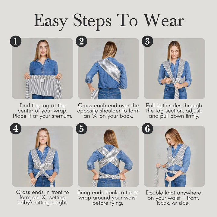 Wrap, Buttery-Soft Baby Carrier Newborn to Toddler 8-25 Lbs., Lightweight & Hands-Free Infant Sling Wrap, Breathable Summer Carrier, Baby Wearing & Postpartum Essential, New Mom Gift, Spelt
