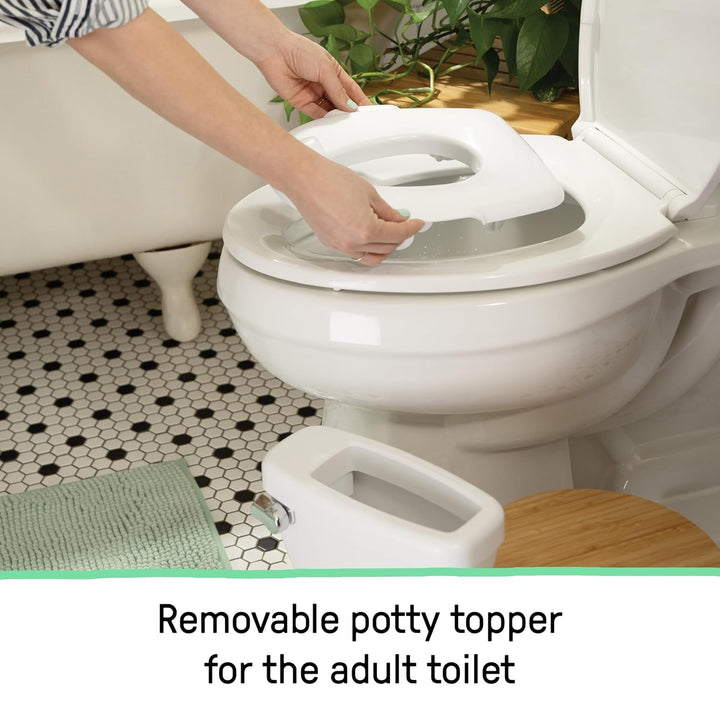 Summer Infant by  My Size Potty Pro in White, Toddler Potty Training Toilet, Lifelike Flushing Sound, for Ages 18 Months+, up to 50 Pounds