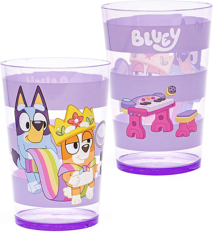 Bluey Nesting Tumbler Set Includes Durable Plastic Cups with Variety Artwork, Fun Drinkware Is Perfect for Kids (14.5 Oz, 4-Pack, Non-Bpa)