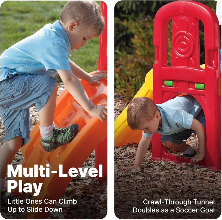 Game Time Sports Climber, Kids Indoor/Outdoor Playset, Backyard Playground Set, Slide, Climbing Wall, Basketball Hoop, outside Jungle Gym, for Toddlers 2-6 Years Old