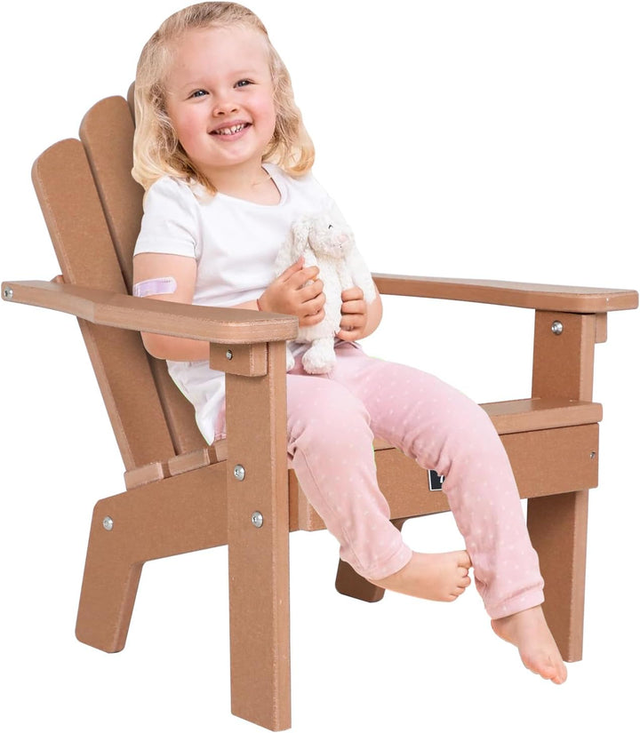 Kids Outdoor Chair, HDPE Kids Adirondack Chairs, All Weather Easy Installation Toddler Outdoor Chair with Ergonomic Design for Patio, Garden, Picnic, Backyard, Beach