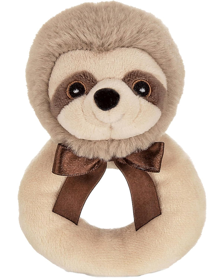 Bearington Baby Touchdown, 5.5 Inch Plush Stuffed Baby Football Soft Ring Rattle - Newborn Toys - Soft Rattle