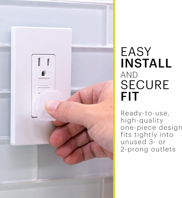 Outlet Covers Baby Proofing Child Proof Plug Covers for Electrical Outlets Easy Install Outlet Plug Covers UL Listed Shock Prevention Clear 51175 30 Count