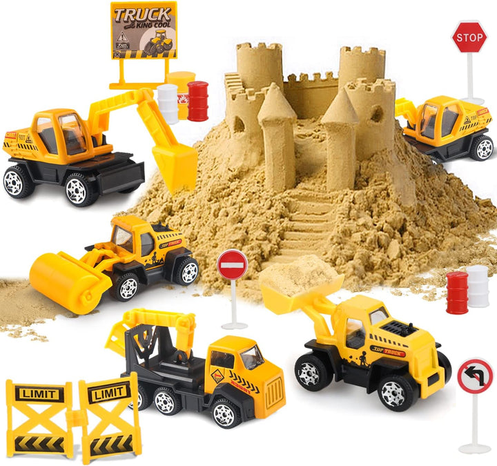 28 PCS Construction Toys for Boy Age 3-5, Small Construction Vehicles, Sandbox Toy for Boys, Small Construction Car Truck Excavator Party Favors Gifts for Boys