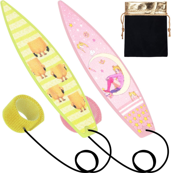 Finger Surfboard for Car Ride, 6PCS Mini Surfboard for Kids-Wind Surfboard Fingerboard for Car Window (6 Colors with Receive Bag)