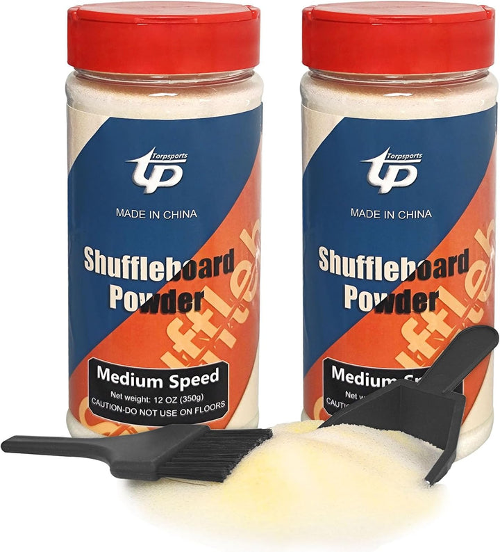 Shuffleboard Sand Wax High/Medium Speed Shuffleboard Powder Set, Shuffleboard Sand with Mini Brush Set