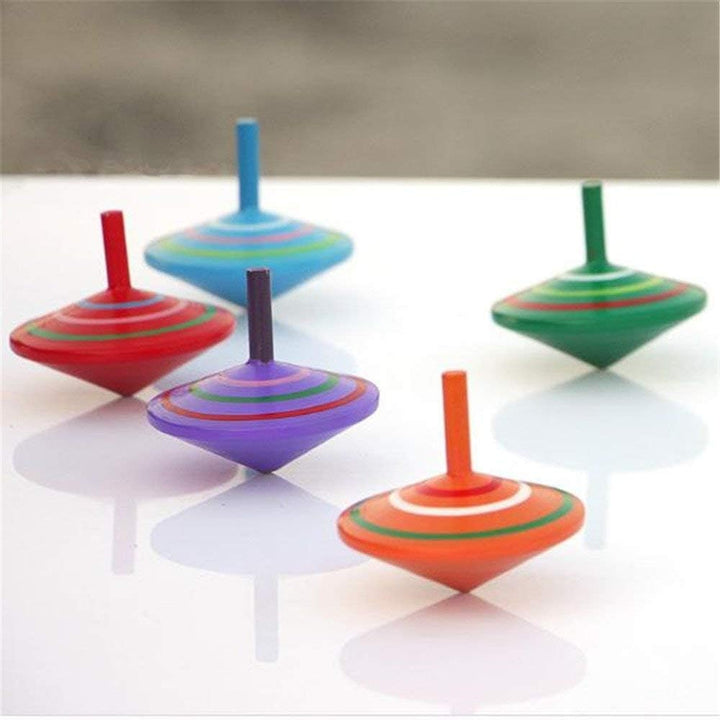 Gyroscope, 3 Pcs/Set Handmade Painted Wood Spinning Tops, Educational Kindergarten Toys