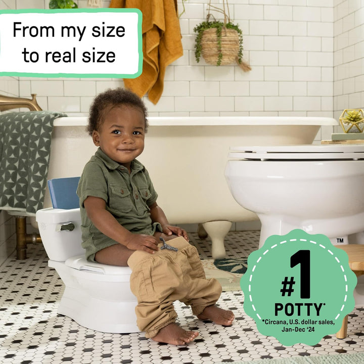Summer Infant by  My Size Potty Pro in White, Toddler Potty Training Toilet, Lifelike Flushing Sound, for Ages 18 Months+, up to 50 Pounds