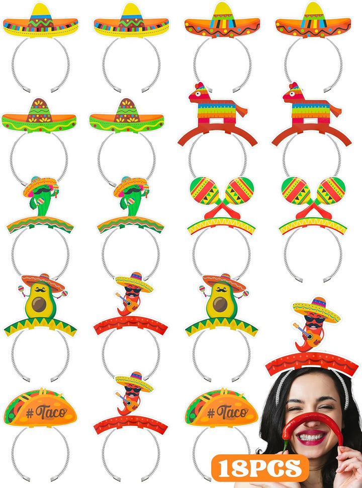 Sombrero Party Hats, Mexican Sombrero Headbands, Colorful Cardboard Cinco De Mayo Headbands, Fiesta Sombrero Headbands