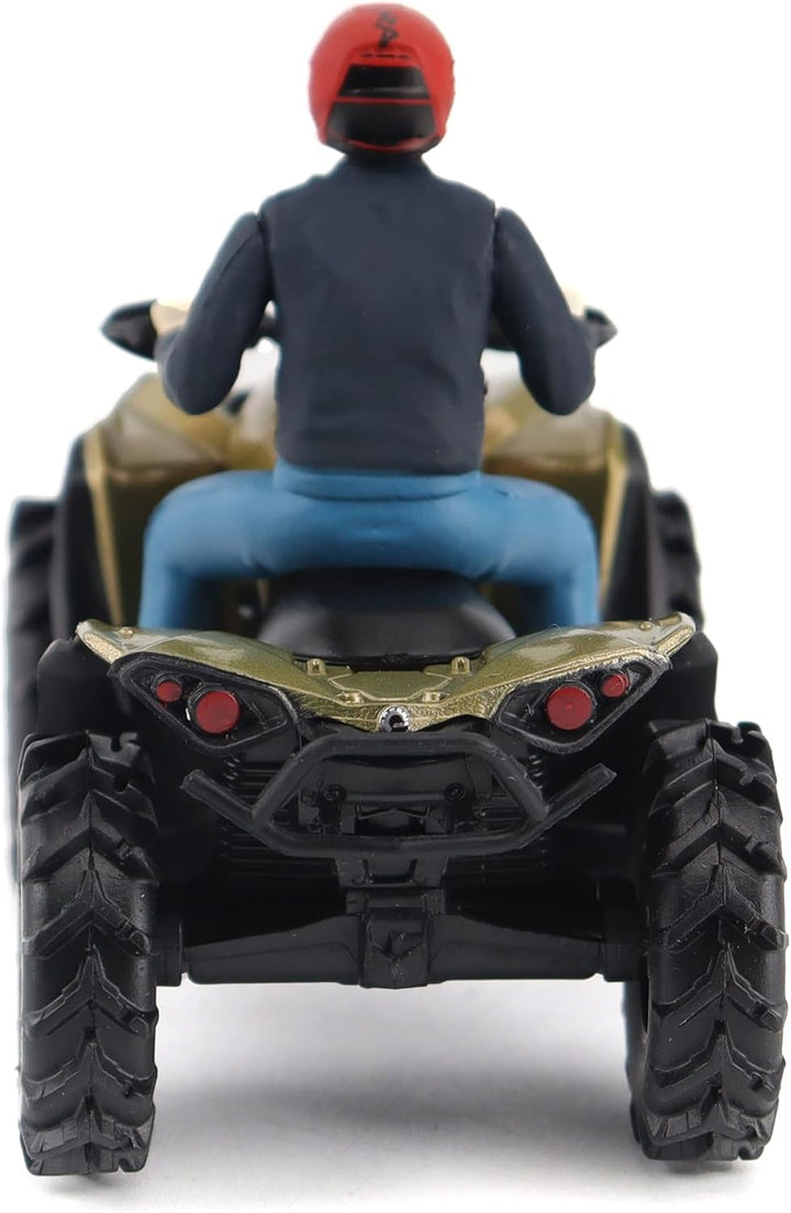 BRP Bombardier Models 1:32 Scale Diecast Replica Can-Am Renegade X Mr 1000R, Liquid Titanium & Magma Red | Item 60010