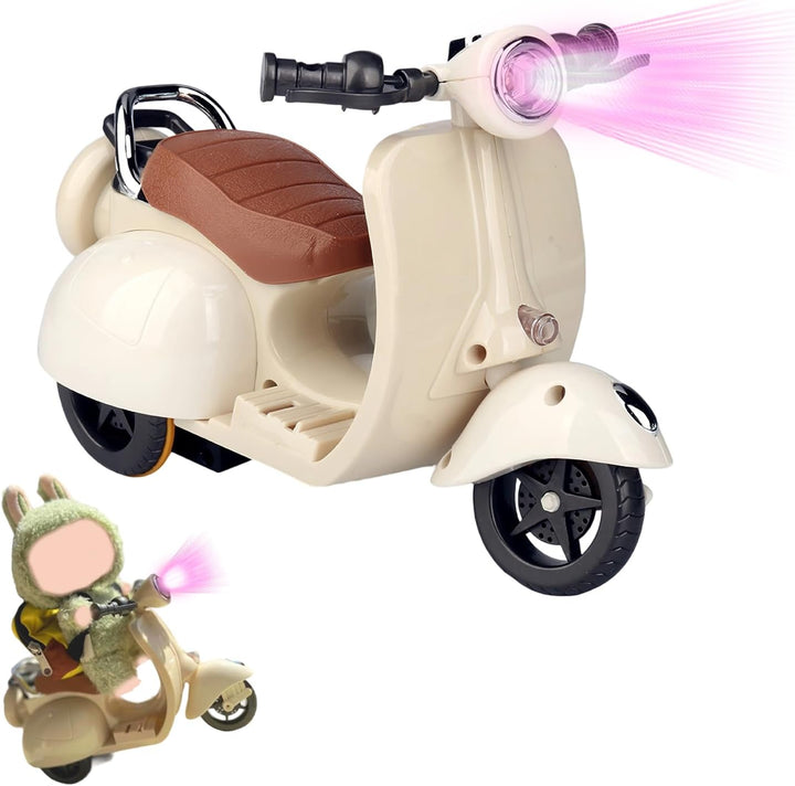 Scooter for La Buu Accessories, Cute Light-Up and Musical Seat with 360° Rotation, Fits 17Cm Labuu Dolls – Perfect for Labub Collectors , Batteries Not Included (Grey)