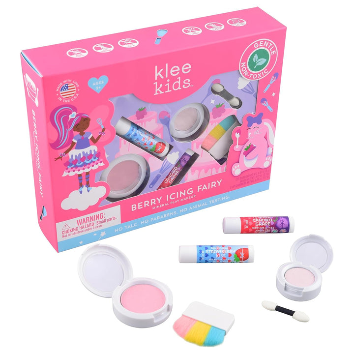 Luna Star Klee Kids Play Makeup Kit. Gentle and Non-Toxic. Kid-Friendly. Made in USA. (Berry Icing Fairy)
