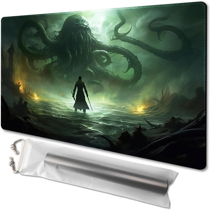 MTG Playmat Size 24X14In Free Storage Bags Non-Slip Backing, Ideal for Card Game Enthusiasts TCG Playmat (Shadow Dragon-No Deck)
