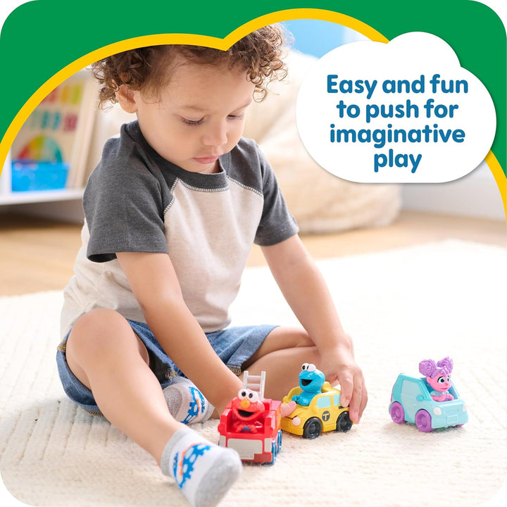 Sesame Street Twist and Pop Wheelies 3-Pack Preschool Toy Vehicles, Kids Toys for Ages 2 Up, Amazon Exclusive by