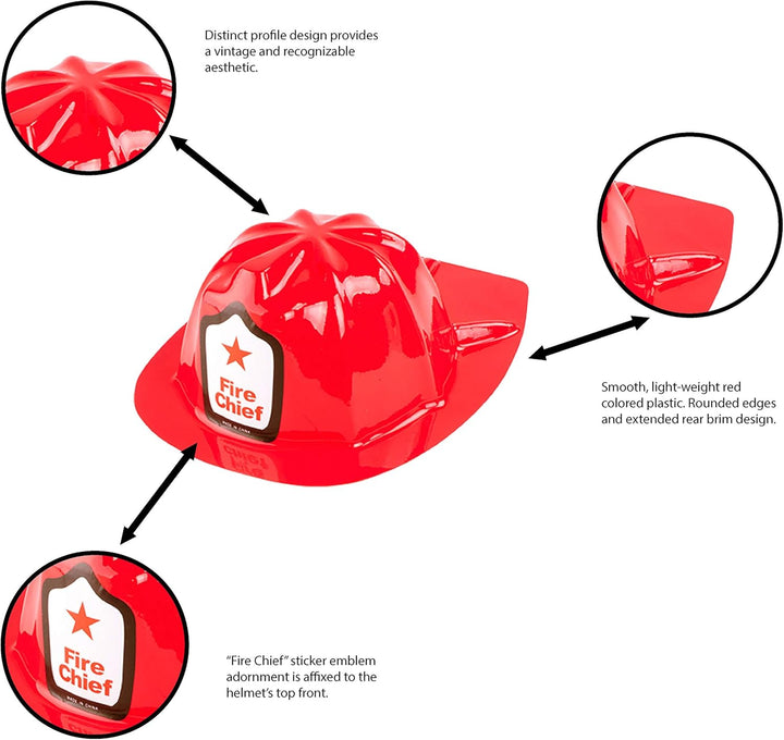 12 Pack Firefighter Children'S Helmet Party Supplies for Kid'S Costume Accessory